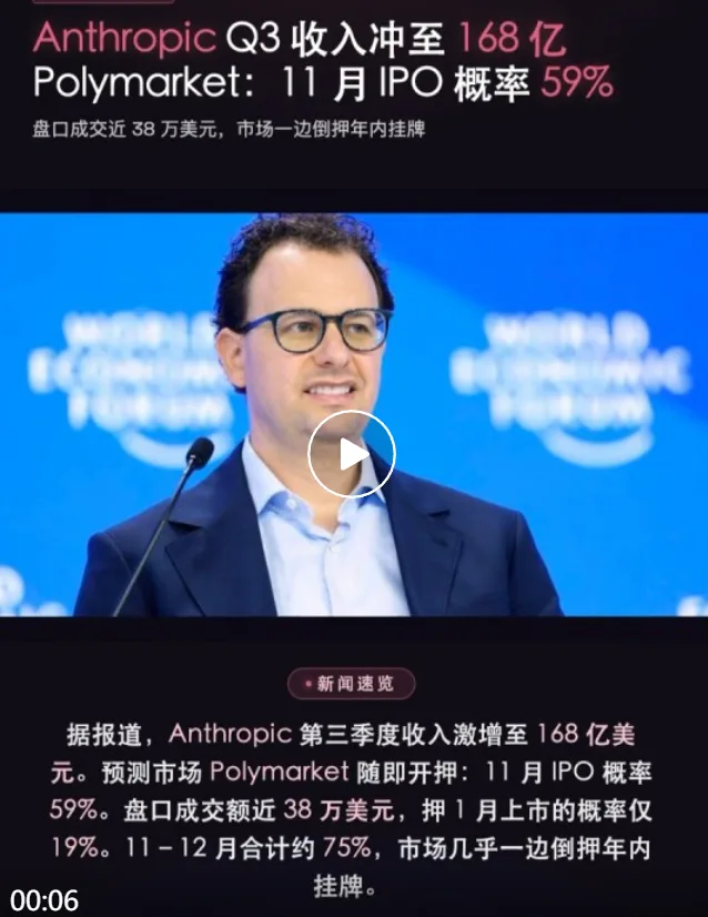 Anthropic 正准备在 11 月以 9650 亿美元估值进行 IPO（更多传言是2万亿）